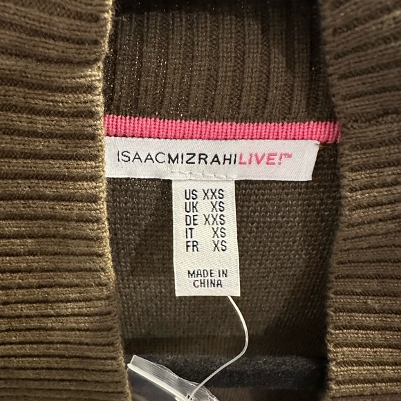 Isaac Mizrahi Brown and Green Cardigan Sweater - Picture 4 of 7